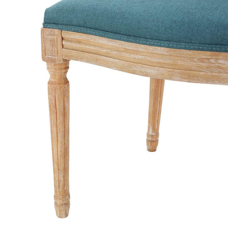 Christopher Knight Home Set of 2 Phinnaeus Dining Chair Dark Teal : Upholstered, Rubberwood Frame, 250lb Capacity