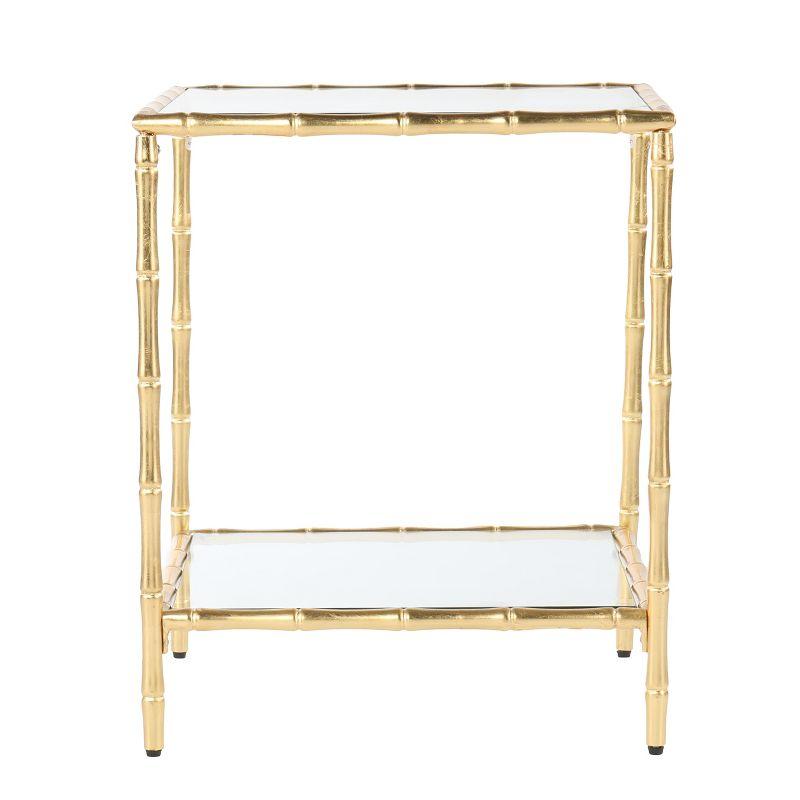 Oversley Glass-Top Accent Table - Gold - SEI