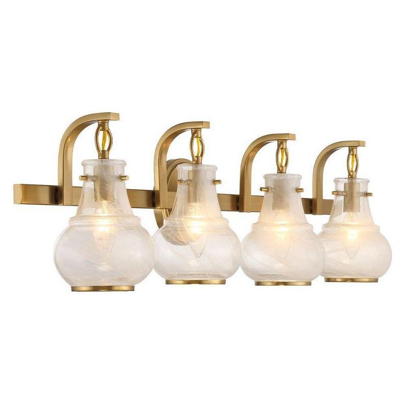 Savoy House Adams 4 - Light Vanity in  Warm Brass