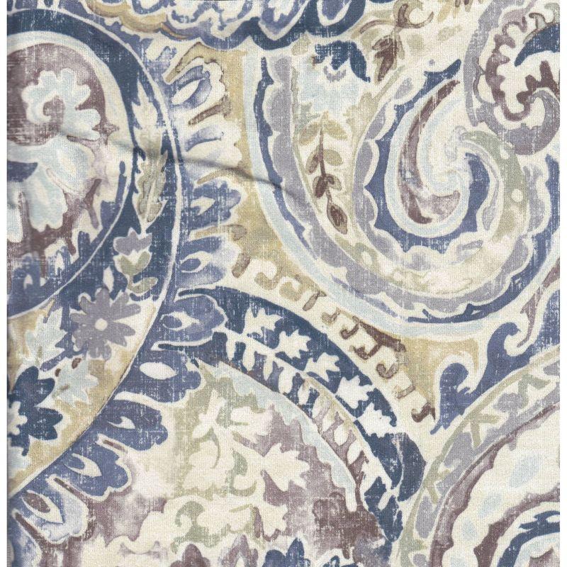 Set of 2 Parson Dining Chair Blue Velvet Paisley Print - HomePop: Upholstered, Foam-Filled, Hardwood Frame