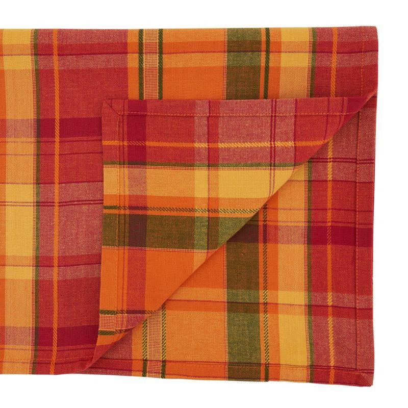 Saro Lifestyle Harvest Plaid Table Runner