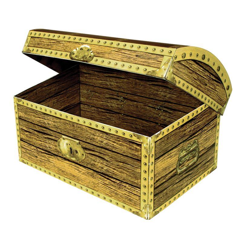 Beistle Treasure Chest Box, 11.75" x 8", (1/Pkg) Multicolored