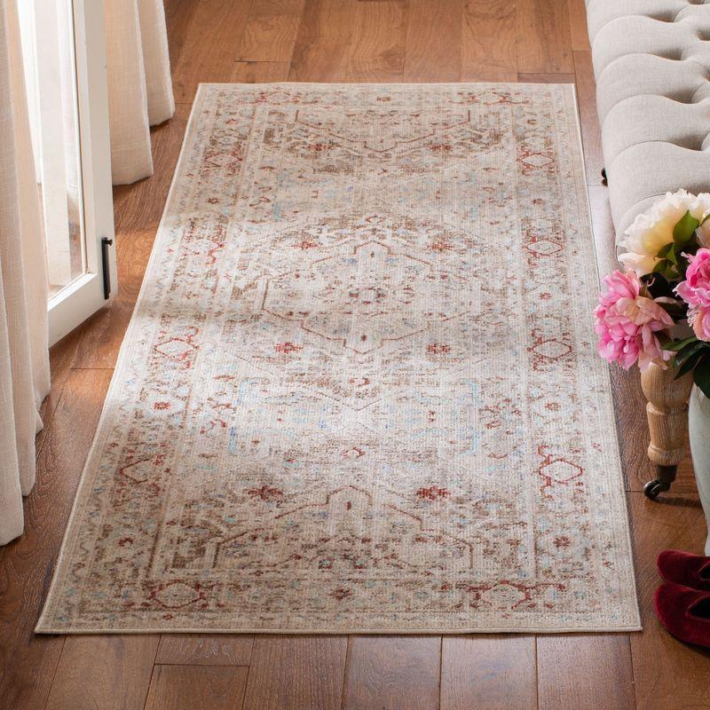 Ivory Elegance 36" Hand-Knotted Wool & Viscose Blend Area Rug