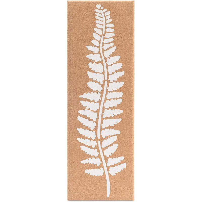 Juvale 2 Pack Frameless Bulletin Cork Board with Leaf Printing, Home Decoration (7.9 x 23.6 x 0.8 in)