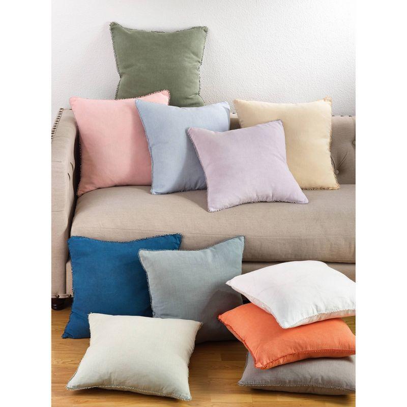 20"x20" Oversize Pom-Pom Design Square Throw Pillow - Saro Lifestyle