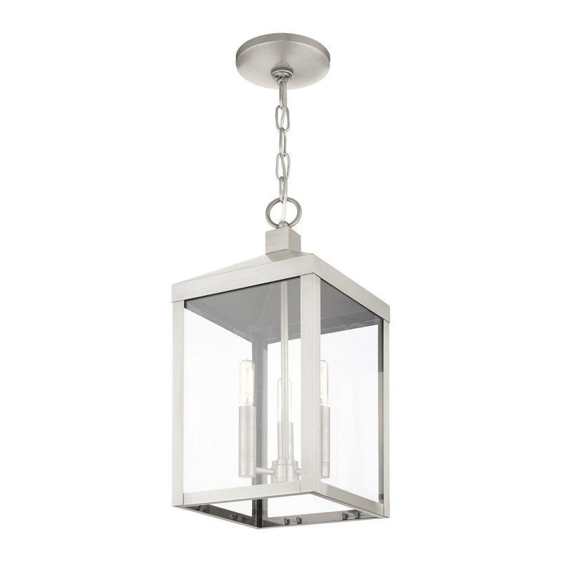 Lighting Lumens 3 Light Outdoor Pendant Lantern with Clear Glass Shade