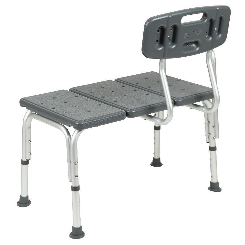 Phoebe Aluminum Height Adjustable Medical Shower Transfer Bench