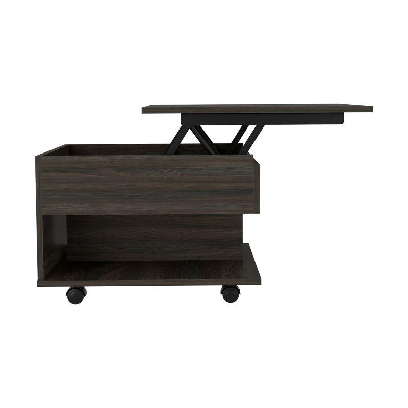 Depot E-Shop Lift Top Coffee Table, Casters, One Shelf