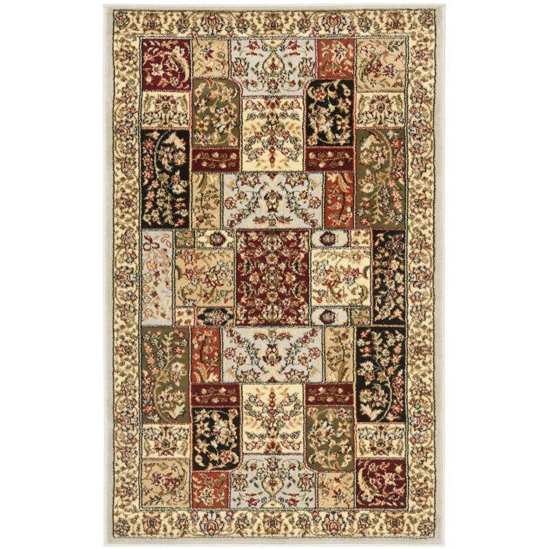 Lyndhurst LNH318 Power Loomed Area Rug - Grey/Multi - 4'x6' - Safavieh