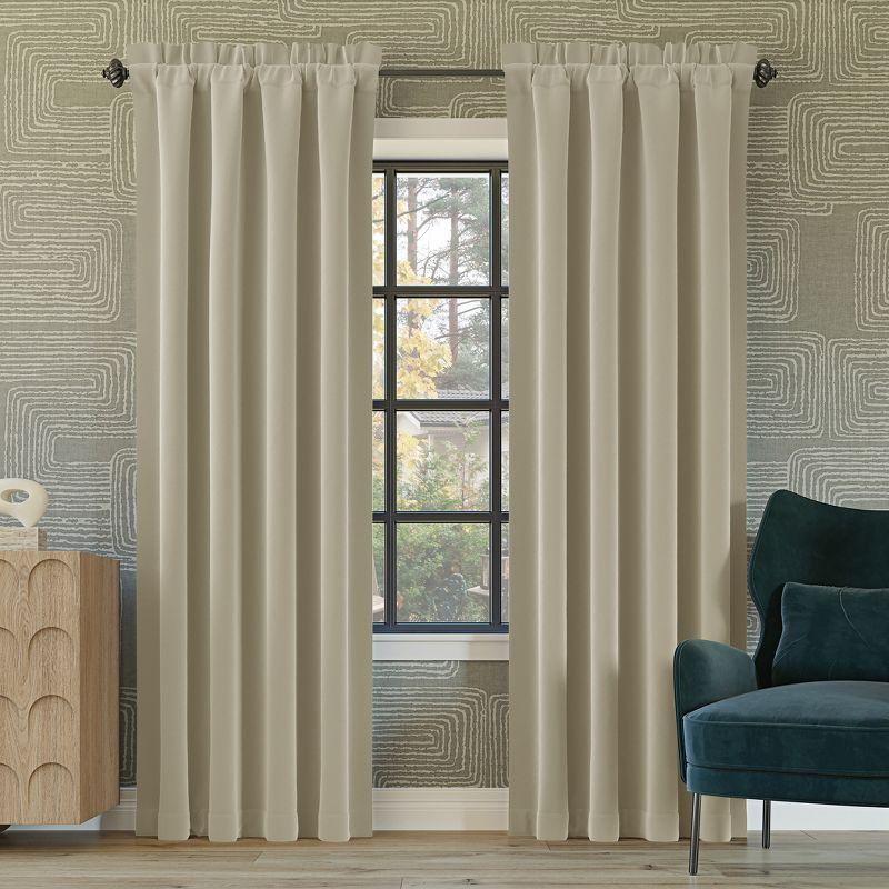 Sun Zero Sun Zero Oslo Theater Grade Extreme 100% Blackout Rod Pocket Curtain Panel