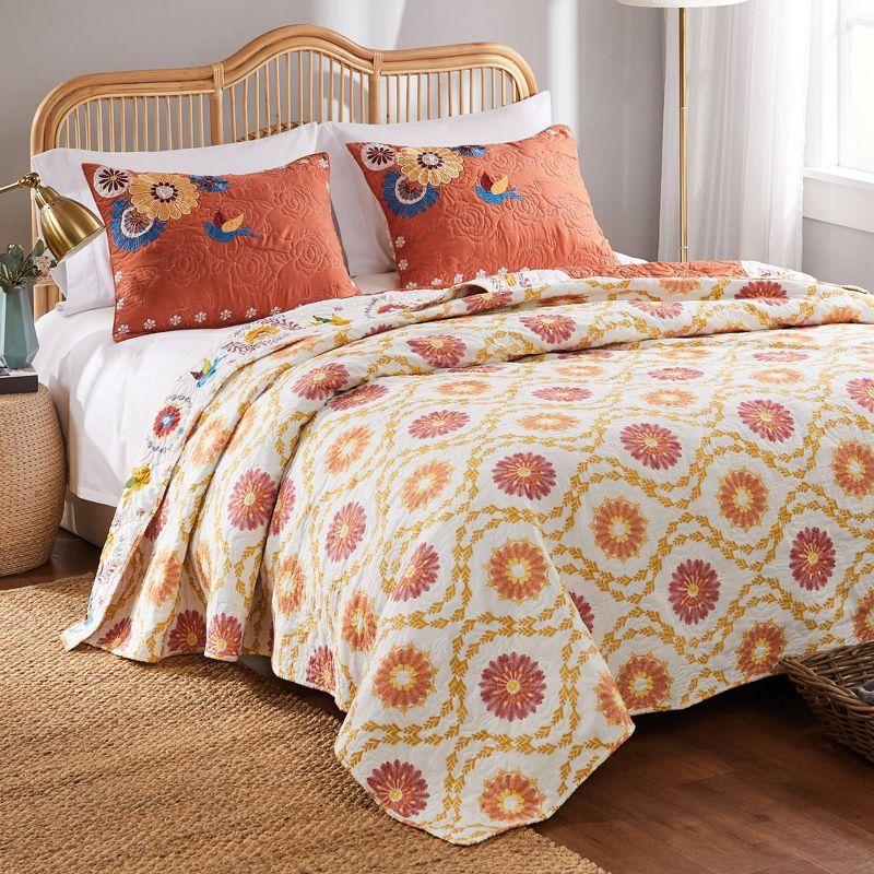 Barefoot Bungalow Topanga Floral Reversible Quilt Set