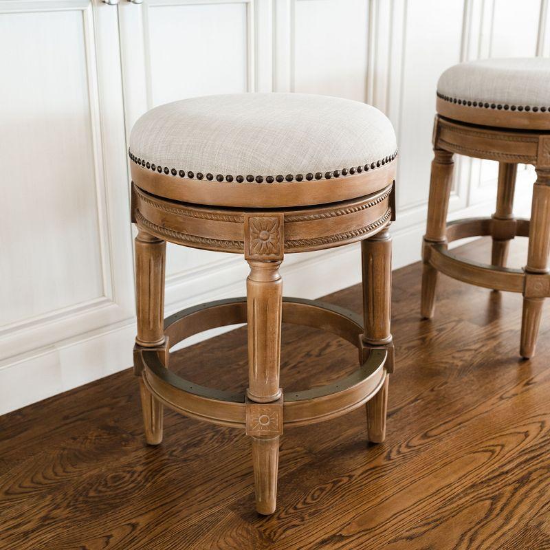 Maven Lane Maven Lane Pullman Backless Stool with Fabric Upholstery