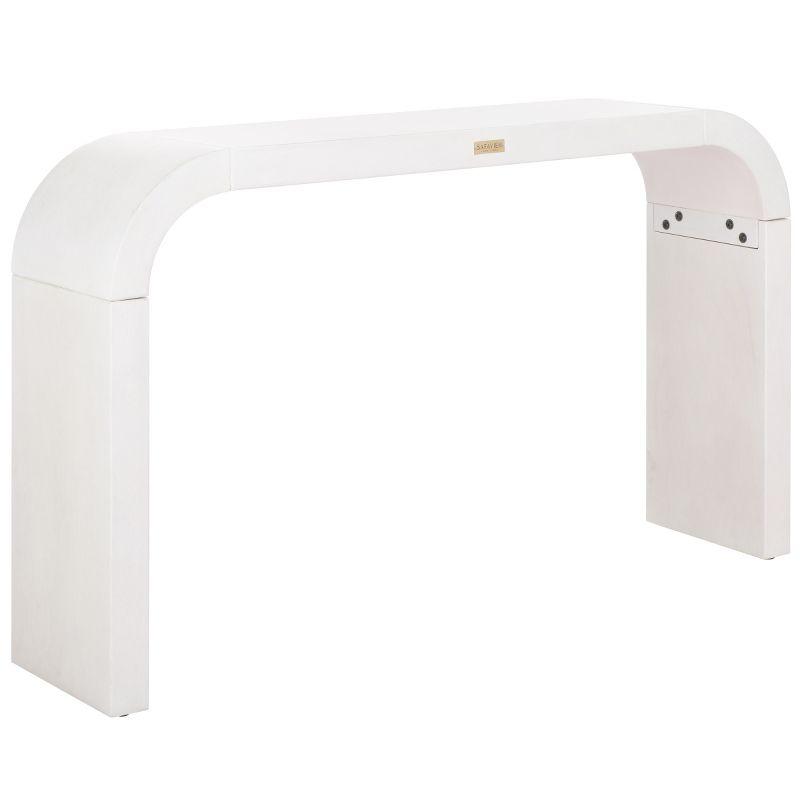 Liasonya Curved Console Table - CNS6604B - White - Safavieh