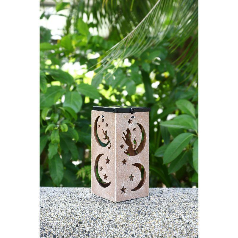 Techko Solar Themed Silhouette Indoor/Outdoor Garden Décor Lantern