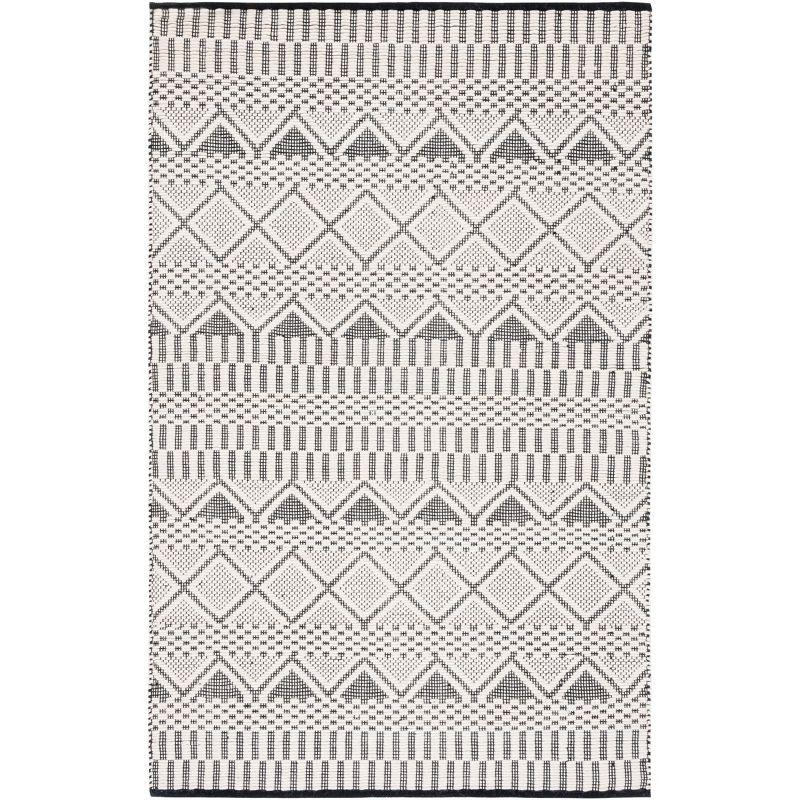 Natura NAT853 Hand Woven Area Rug - Ivory/Black - 3'x5' - Safavieh.