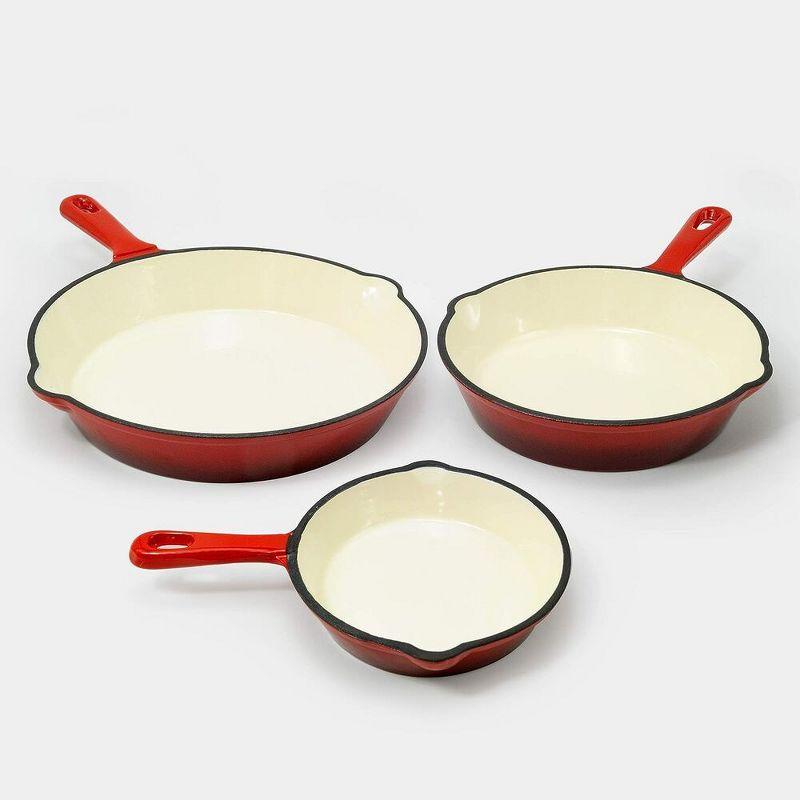 Cook Pro Cook Pro Enameled Cast Iron Non-Stick 3 Piece Frying Pan / Skillet Set