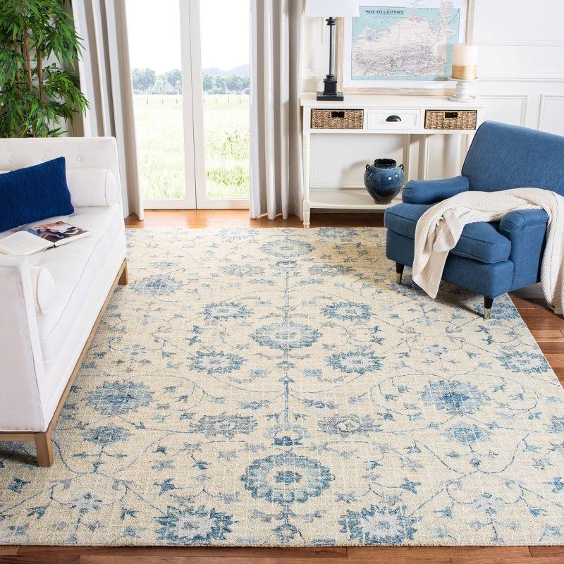 Blossom BLM812 Hand Tufted Area Rug - Silver/Blue - 8'x10' - Safavieh.