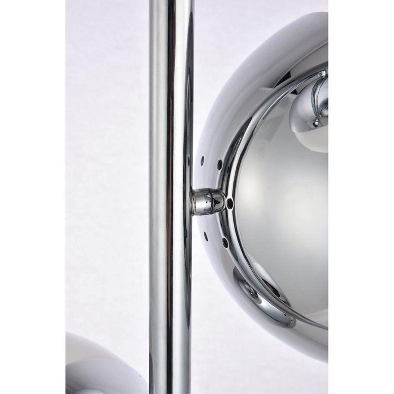 Elegant Lighting Eclipse 3 Lights Chrome Floor Lamp With Frosted White Glass