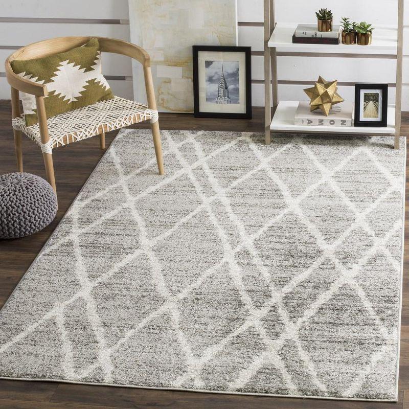 Ivory Synthetic Easy Care Reversible Area Rug, 6' x 9'