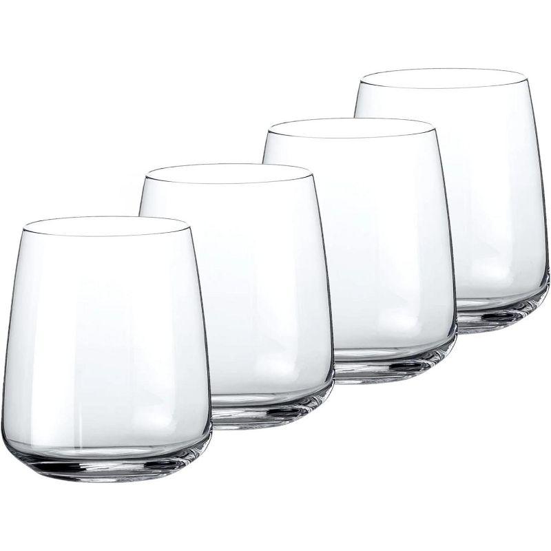 Bormioli Rocco Clear Crystal Stemless Wine Glass Set