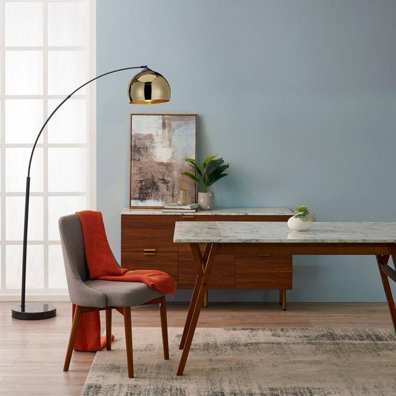 Ashton Rectangular Dining Table: Non-Extension, Trapezoid Base, Modern Style - Teamson Home