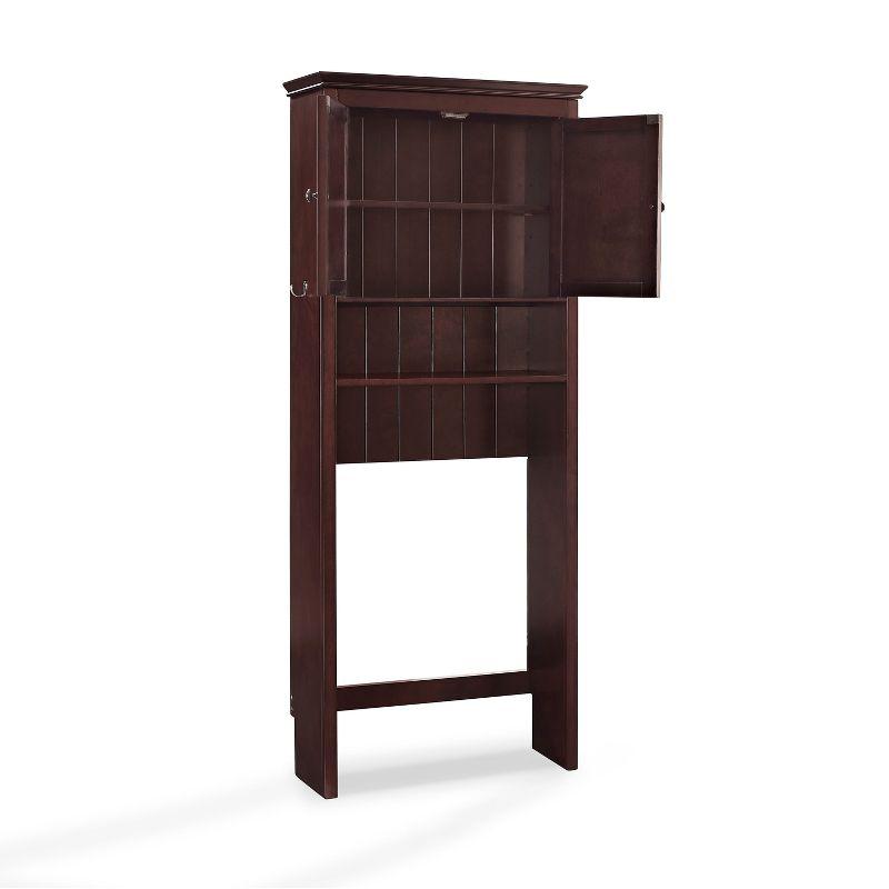 Crosley Lydia Space Saver Espresso Brown: Bathroom Organizer with 4 Shelves, Veneer Finish, Metal Hardware