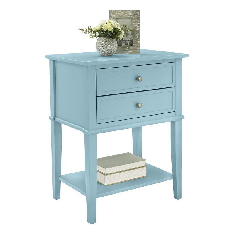 Ameriwood Home Franklin Nightstand Table with 2 Drawers and Lower Shelf