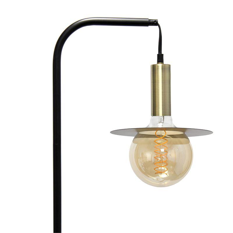 Simple Designs Orb Floor Lamp Black