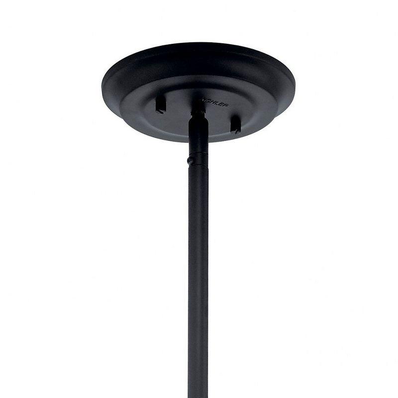 Elias Black Glass Drum Pendant Light