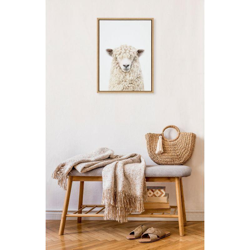 18" x 24" Sylvie Sheep Bangs Portrait Framed Canvas by Amy Peterson - Kate & Laurel All Things Decor