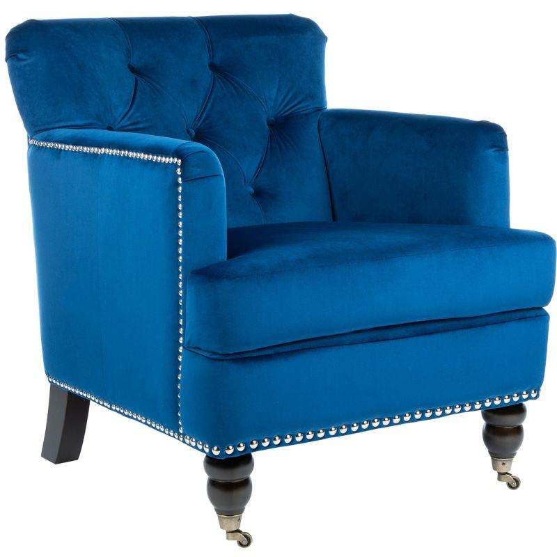 Colin Chair - HUD8212 - Navy/Espresso - Safavieh