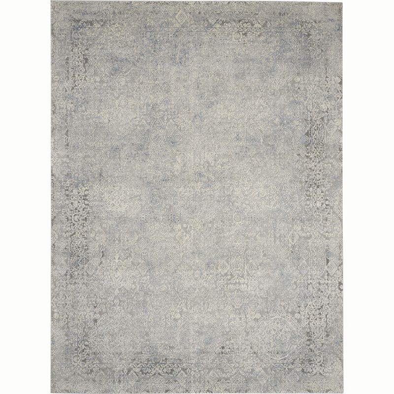 Nourison Rustic Textures Vintage Persian Indoor Area Rug Ivory Light Blue 7'10" x 10'6"