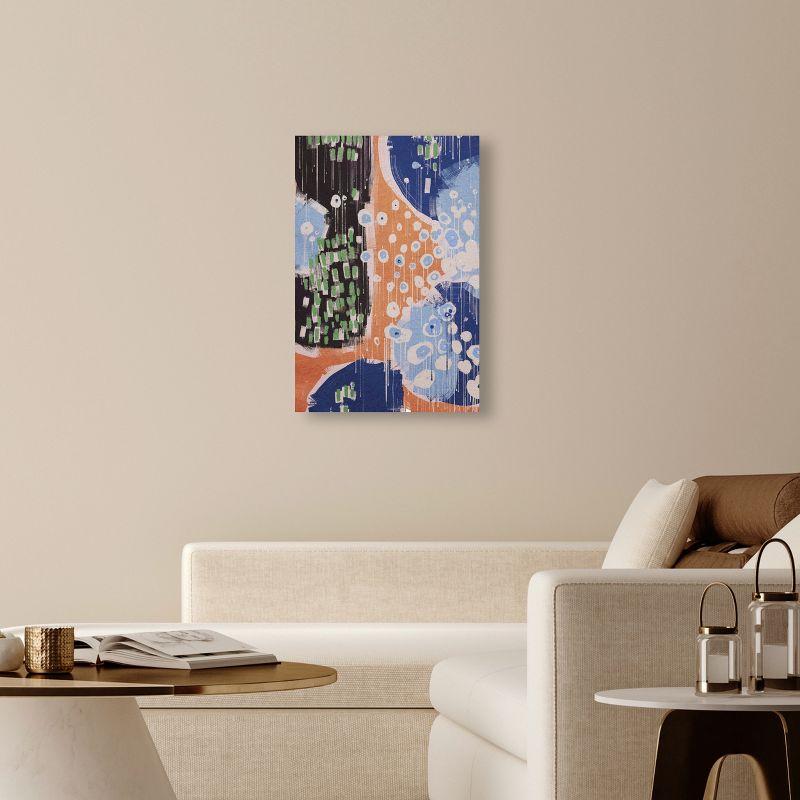 Art Remedy Raining Colors Retro Modern Abstract Wall Art by Art Remedy