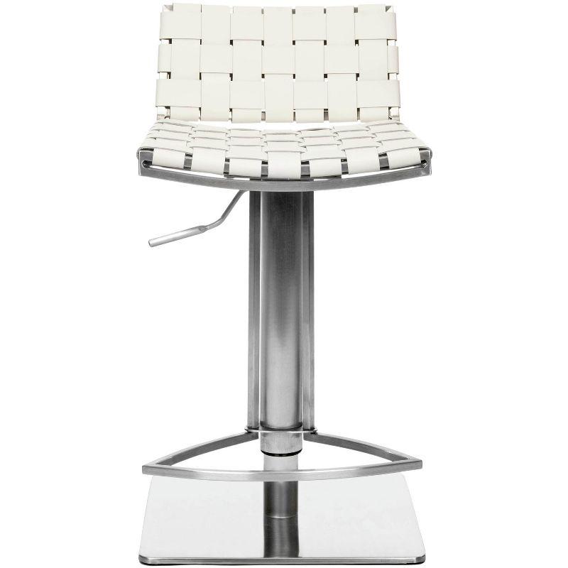 Mitchell Gas Lift Swivel Bar Stool - FOX3001 - White - Safavieh Couture
