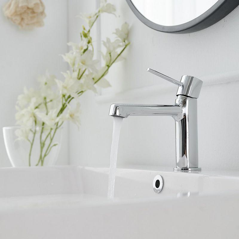 BWE Single Handle Single Hole Modern Bathroom Faucet Bathroom Drip-Free Vanity Sink Faucet