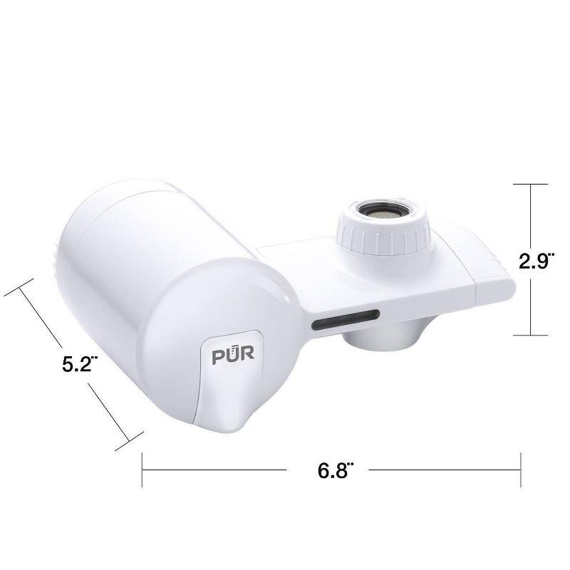 PUR Faucet Mount Water Filtration System, Powerful Filtration with Lead Reduction, Horizontal, White, PFM150W