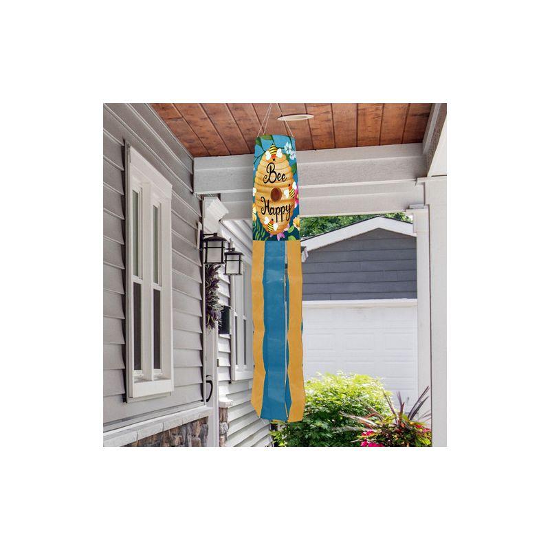 Spring Happy Beehive Multicolor Outdoor Windsock