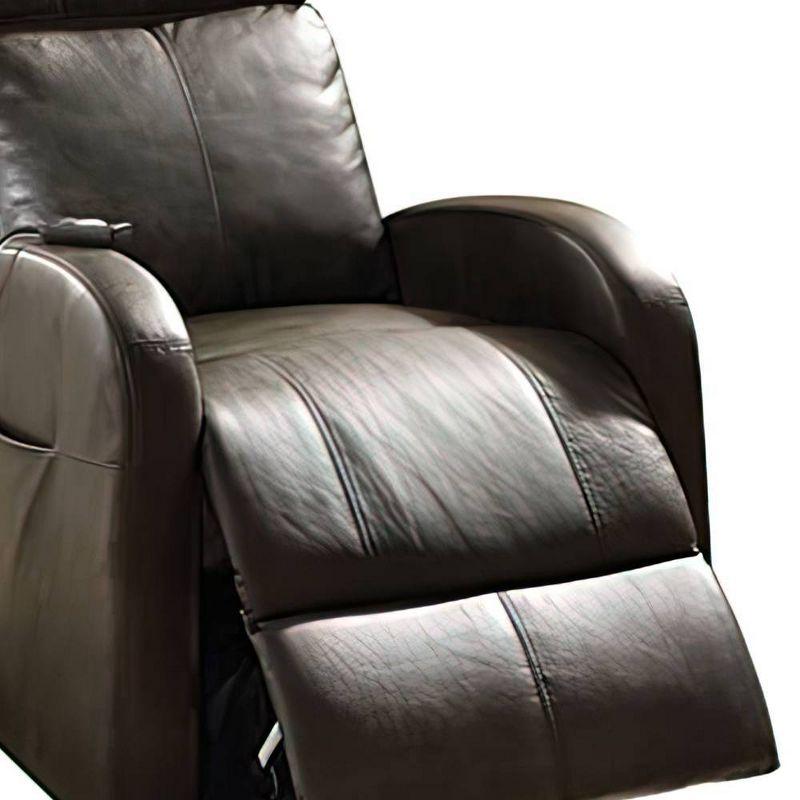 42" Ricardo PU Power Lift Recliner Brown - Acme Furniture: Easy-Operate, Kneading Massage, Comfort Style