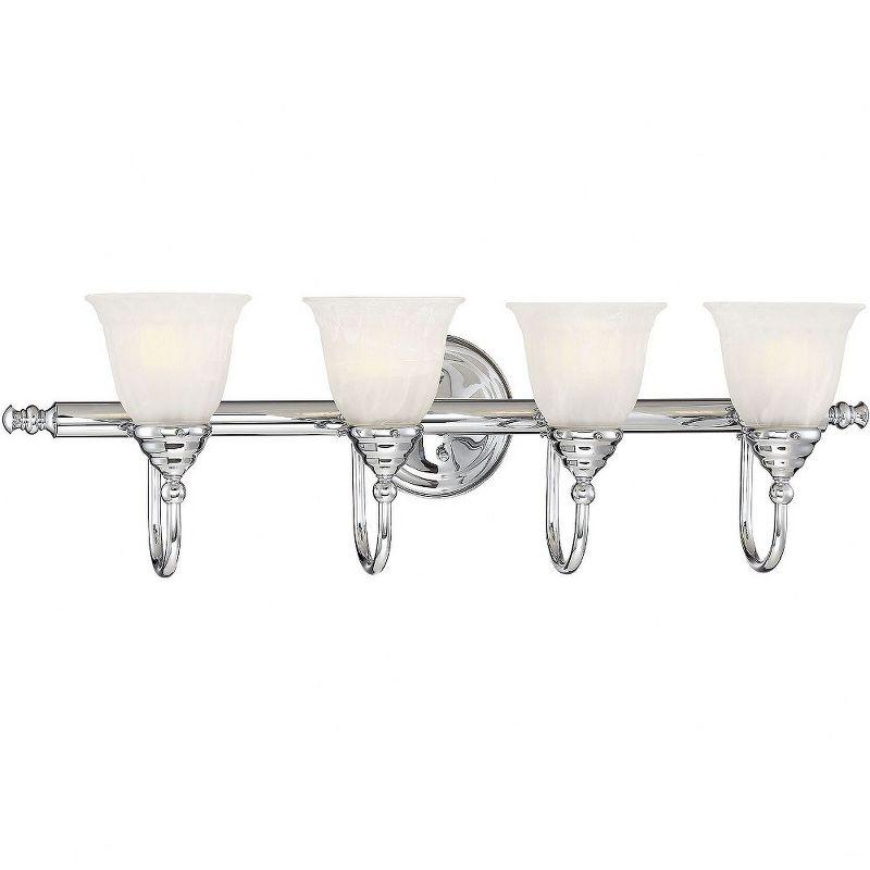 Brunswick Chrome 4-Light Traditional Bathroom Vanity Fixture