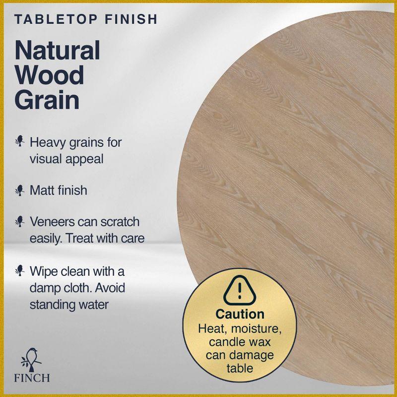 Finch Alfred Round Solid Wood Rustic Dining Table