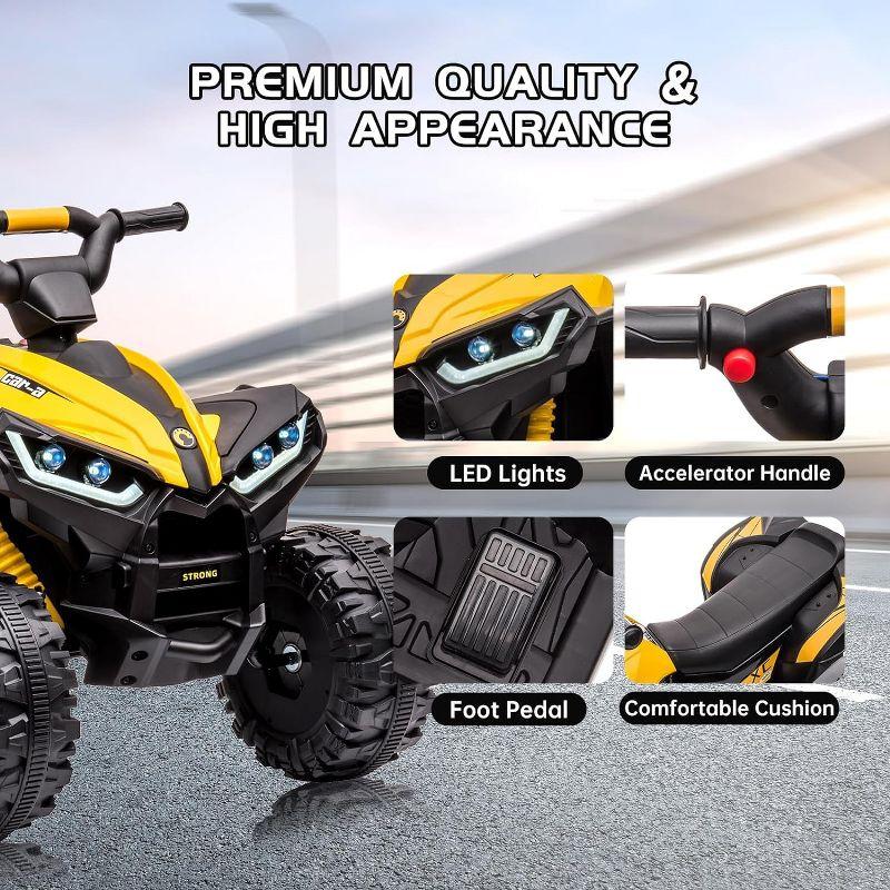 Hetoy 12V Battery Powered Electric Four-Wheeler With Music