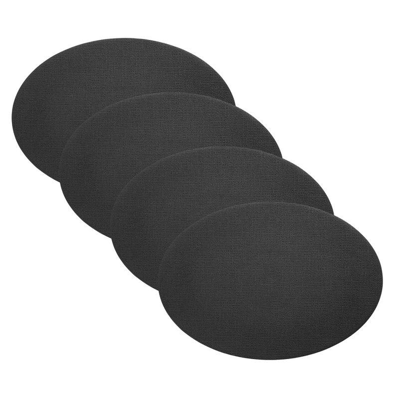 Manufacture Rock Oval Faux Leather Reversible Placemat (Set of 4)