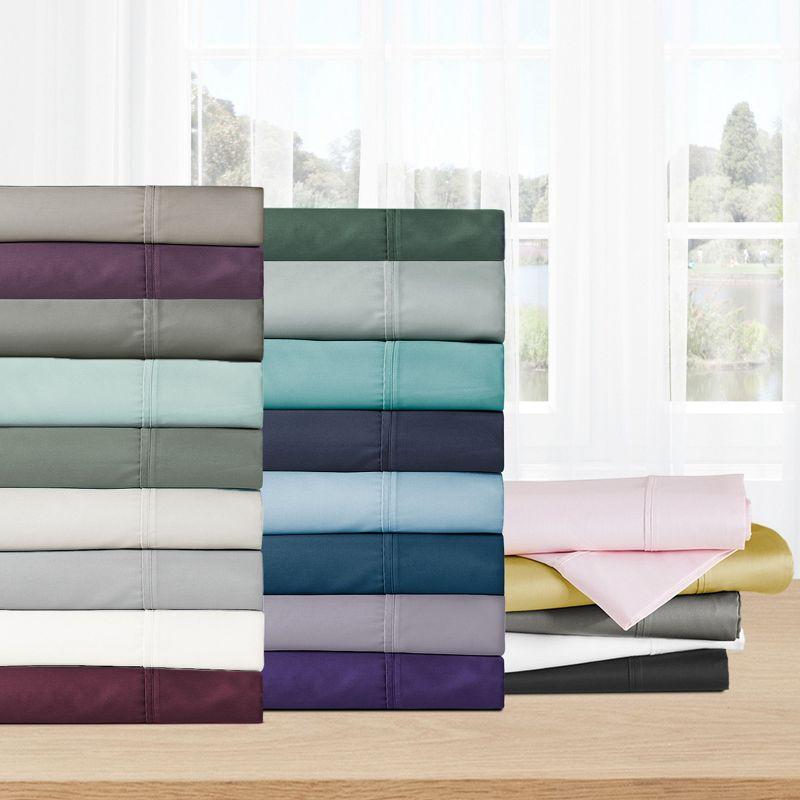 California Design Den - Soft 100% Cotton Sheets Stripe - Bright White, King