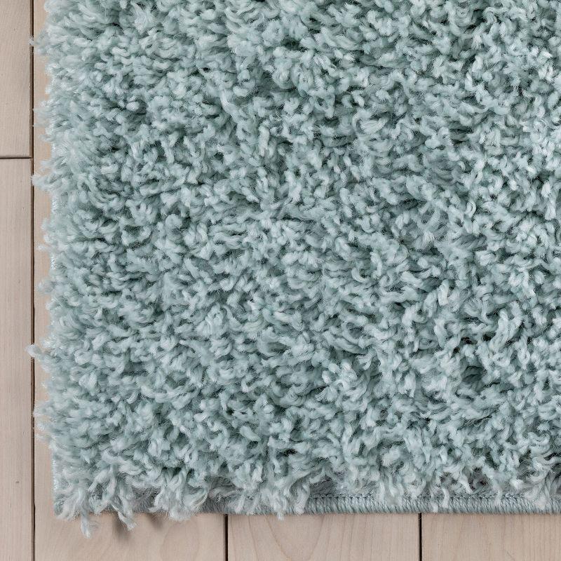 Papastamelos Basics Emerson Plain Textured Seafoam Green Shag Area Rug