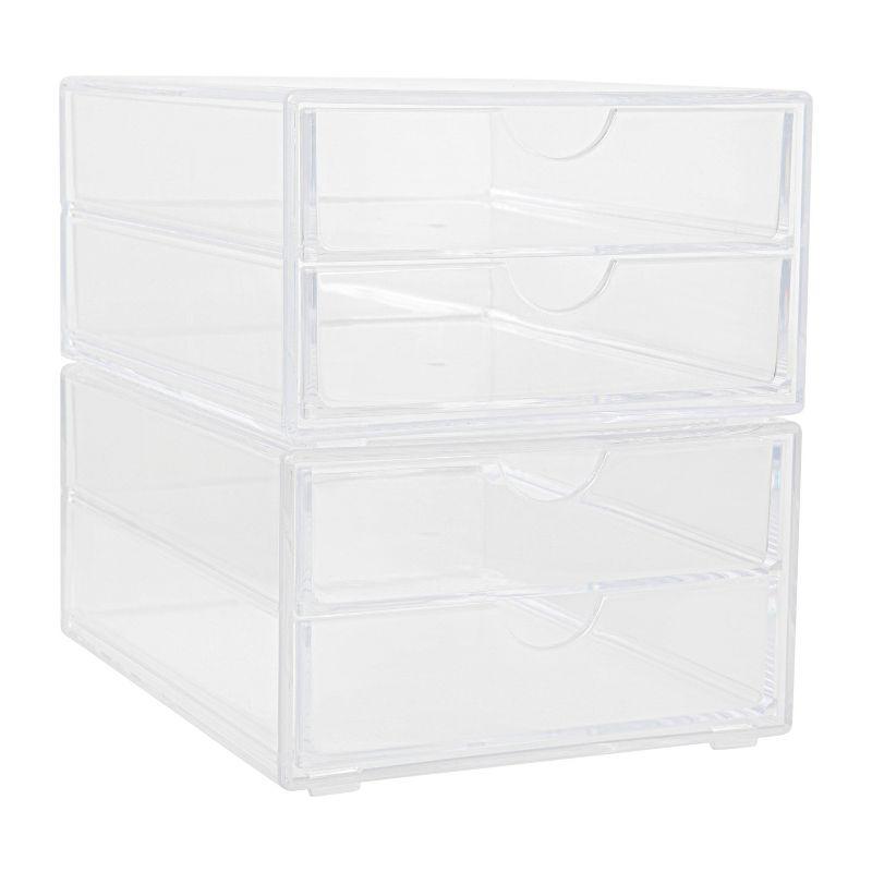 Thomas Martha Stewart Plastic Desktop Storage with Half Moon Opening Pullout Drawers