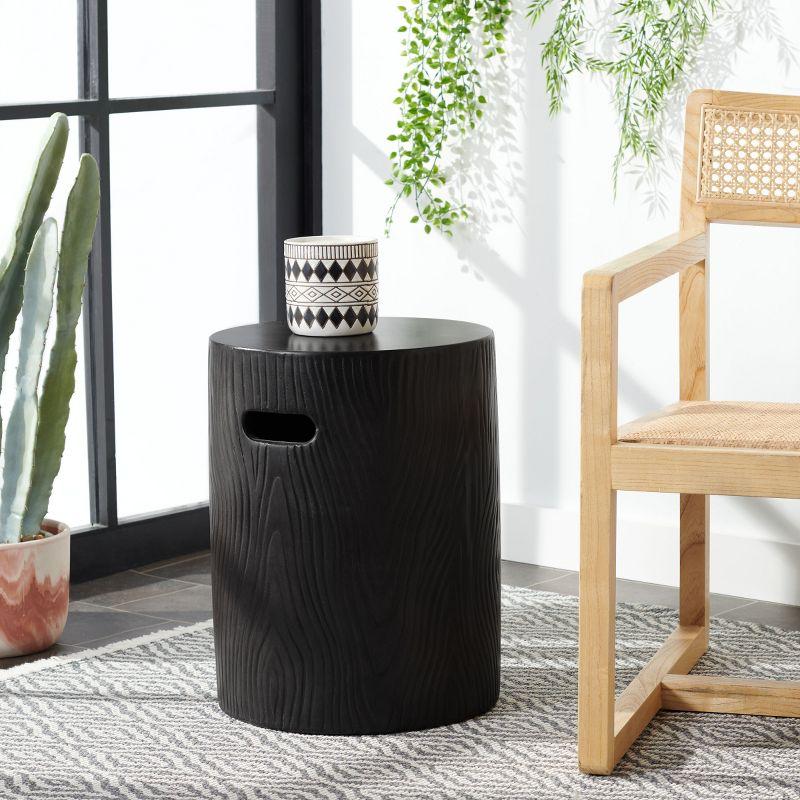 Trunk Accent Stool - Indoor/Outdoor - VNN1004 - Black - Safavieh