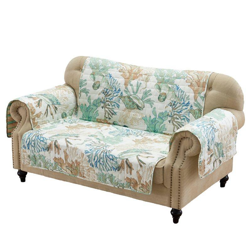 Atlantis Jade Reversible Furniture Slipcover