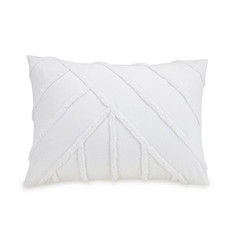 Laurel and Mayfair Cotton Ring Stitch Chevron / Zig Zag Comforter Set