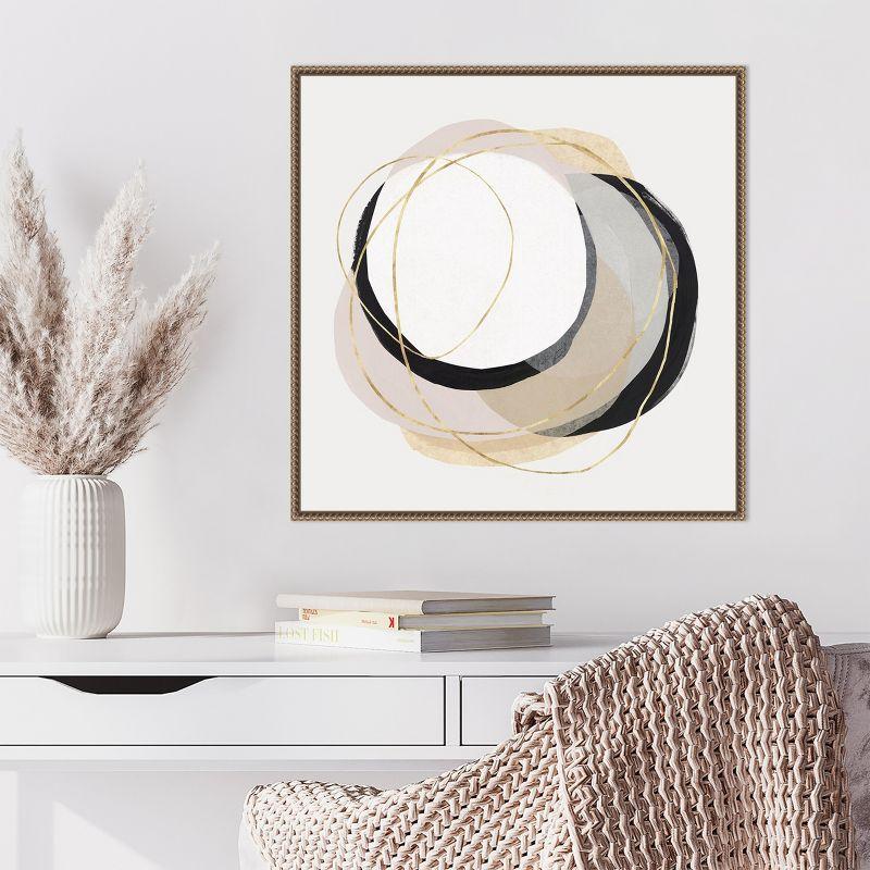 Amanti Art Ring of Gold I by PI Studio Canvas Wall Art Print Framed 22 x 22-in.