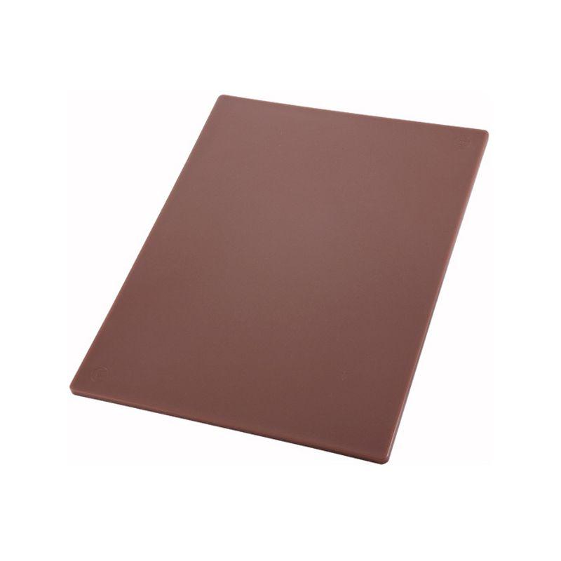 Brown Rectangular Polyethylene Cutting Board, 18" x 12"